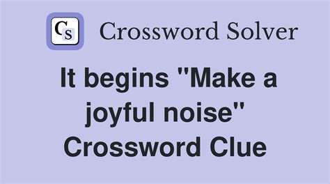 joyous song crossword clue